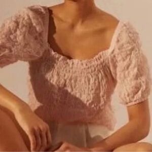 Anthropologie Cloth and Stone pink striped top